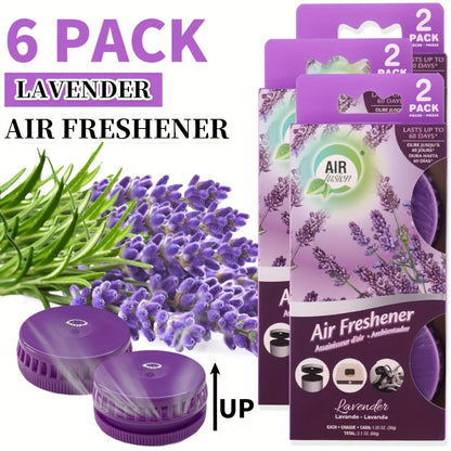 Six-Piece Solid Air Freshener Set with Vented Containers and Six Scent Combination Checkout Options