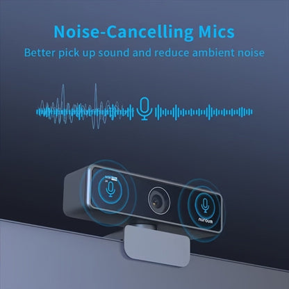 4K Webcam AI Auto Framing True Autofocus with Dual Noise Canceling Mics & 90° FOV – NUROUM V11/V15/V32 Plug and Play USB Camera for Zoom Meetings, Gaming & Home Office, 1080P/2K/4K