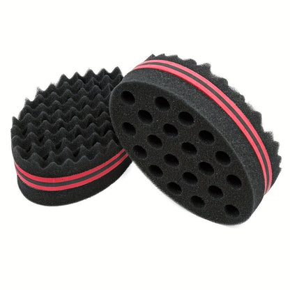 Twist Sponge Brush & Styling Comb Set for Curly Natural Black Hair — Afro Coil Definer with Metal Pick, Loc & Short Hair Grooming Tools for Men & Women