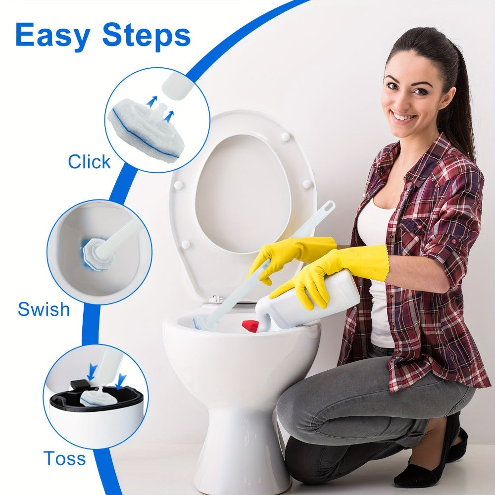 Toilet Wand Refills Compatible with Clorox ToiletWand, Disposable Microfiber Toilet Bowl Cleaner Refills