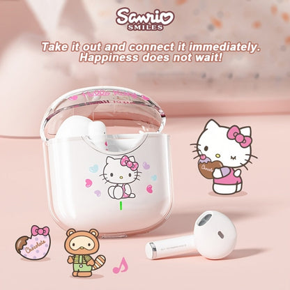 Kuromi My Melody Pompompurin Wireless Earbuds Authorized – 5 Cute Sanrio Character Styles Bluetooth Headphones for Daily Exercise Calls Learning – Holiday Birthday Gift for Girls Teens Women