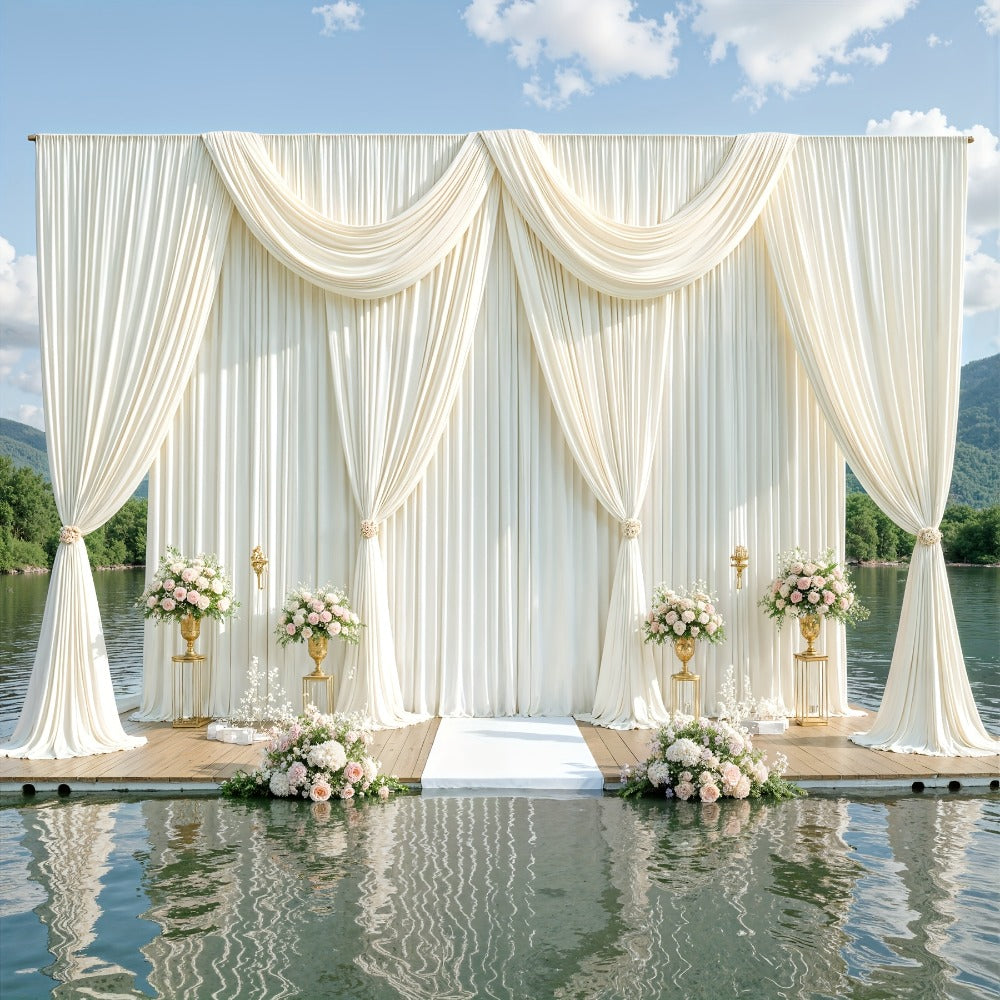 Two-Piece Photography Backdrop Curtain Set, 59 x 118 Inches per Panel, with Rod Pockets and Color Options