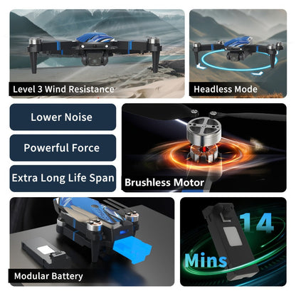 Foldable RC Drone with 2.8-Inch Screen Remote, Dual Cameras and 270-Degree Obstacle Sensor Mode