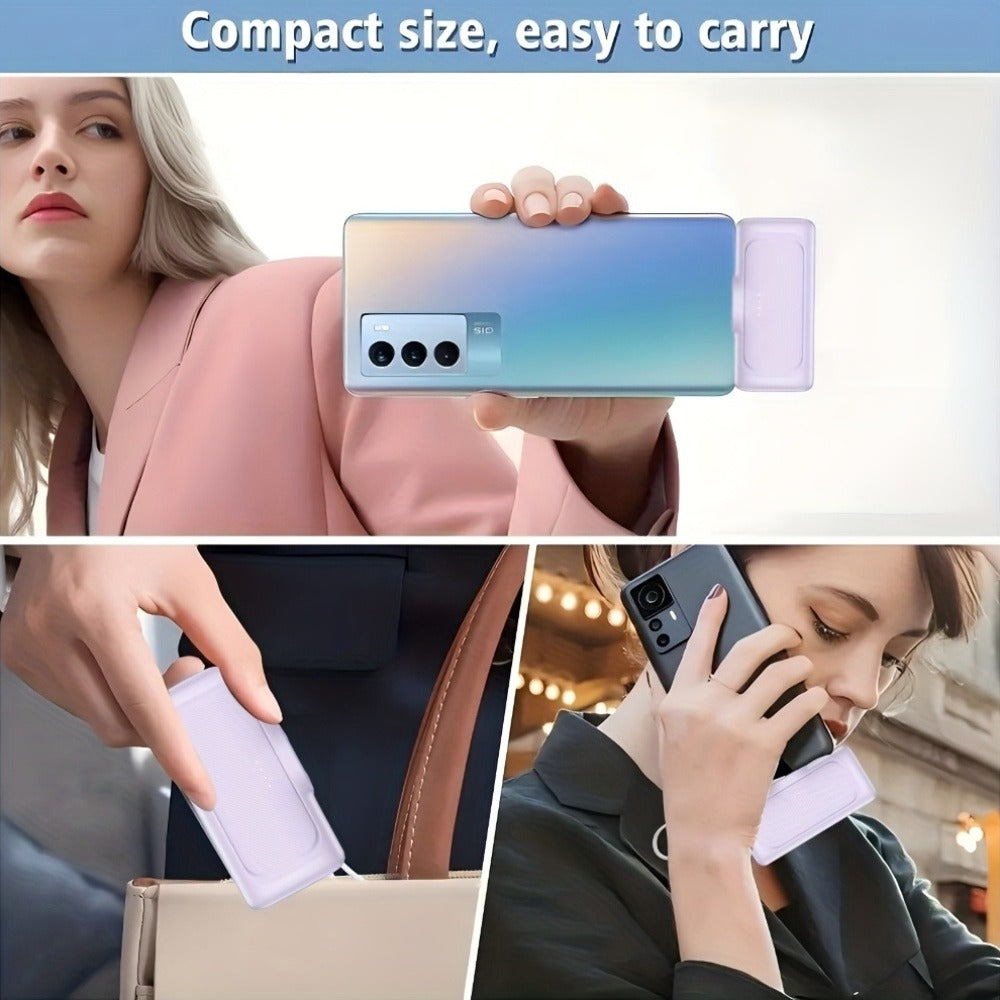 5000mAh Direct-Plug USB-C Power Bank with 22.5W Marking, Phone Stand and Four Color Options
