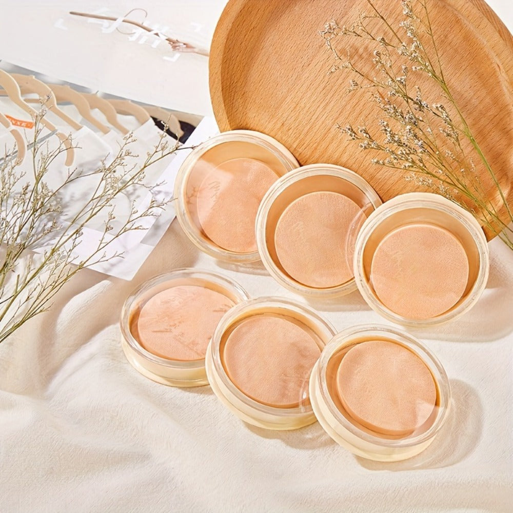 Oil Control Setting Powder Kit with Concealer Puff & Brush — Wet & Dry Dual Formula, Water-Resistant extended-wear Matte Finish Face