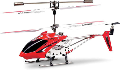 Syma S107G RC Mini Helicopter 3.5 Channel Infrared Gyro Stable Hover Indoor Remote Control Helicopter – USB Rechargeable, Beginner Friendly, Red Blue, Kids Teens Adults Gift