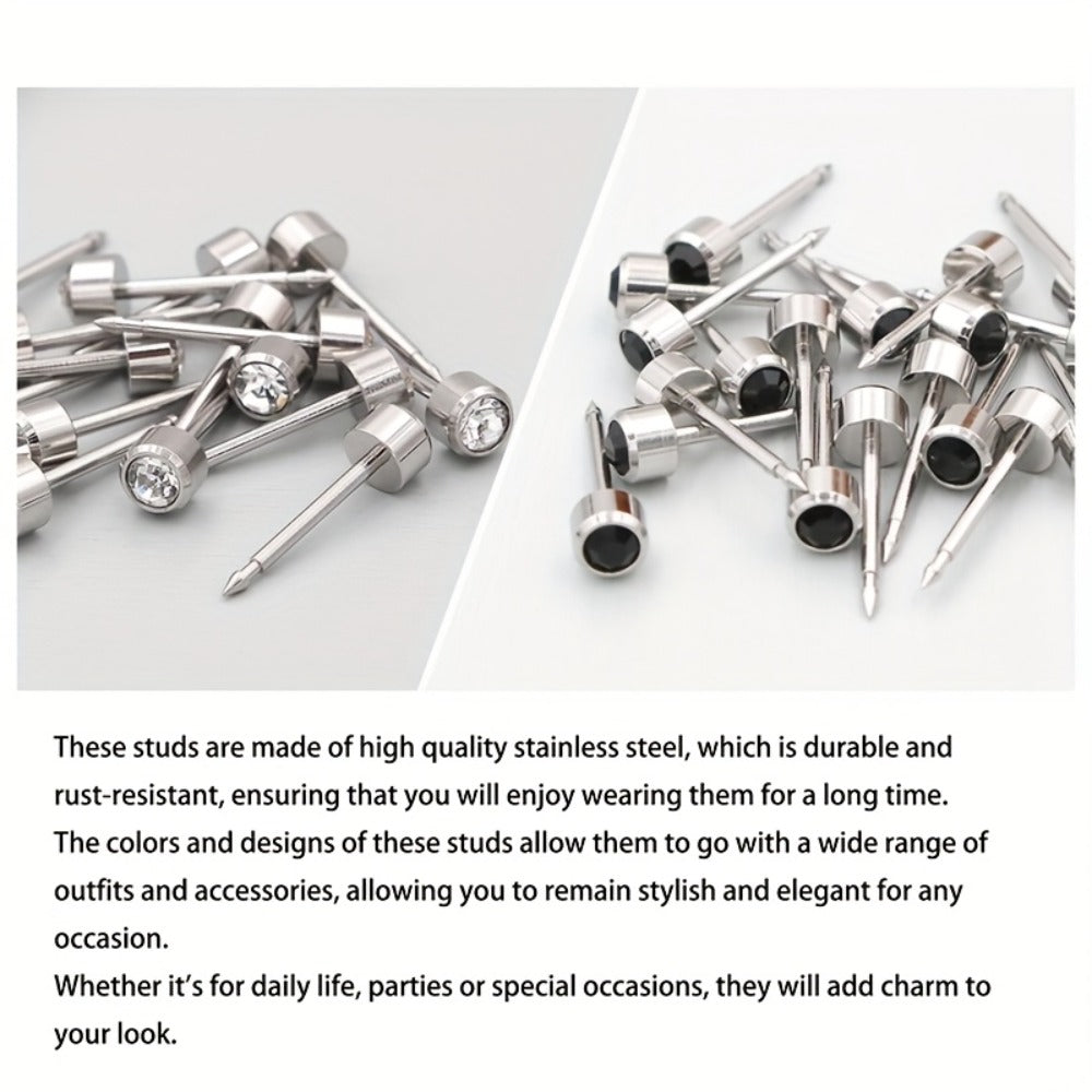 Ear Piercing Kit – 8 PCS Disposable Self Piercing Gun with 316 Stainless Steel Earrings, Safe & Easy Home Ear Piercing Tool for Family & Party Use
