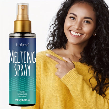 Lace Melting Spray for Wigs Invisible Hold No Residue Strong Bond Quick Dry Transparent Wig Adhesive Spray for Lace Front Full Lace Daily Styling Women