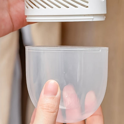 Six-Piece Hanging Moisture Absorber Kit with Replaceable Inner Bags, Hooks and Removable Water Cups