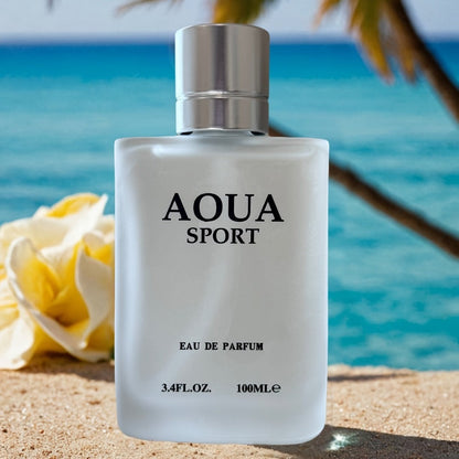 Men's Eau de Parfum AOUA 3.4 oz – Jasmine, Lime & Neroli Top Notes, Long Lasting Cologne Spray for Men, Sophisticated Aquatic Floral Scent, Romantic Valentine's Day Gift for Him, Set of 3