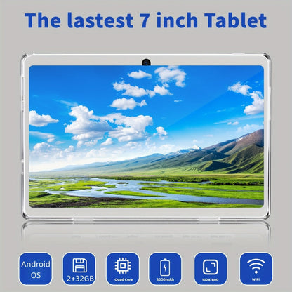 GPS FM Radio Android Tablet 7 & 10.1 Inch 6GB RAM 512GB Expandable Storage WiFi Dual Camera Quad-Core Android 11 Tablet PC with Leather Case Stereo Speakers Type-C Charging Pink Blue Black