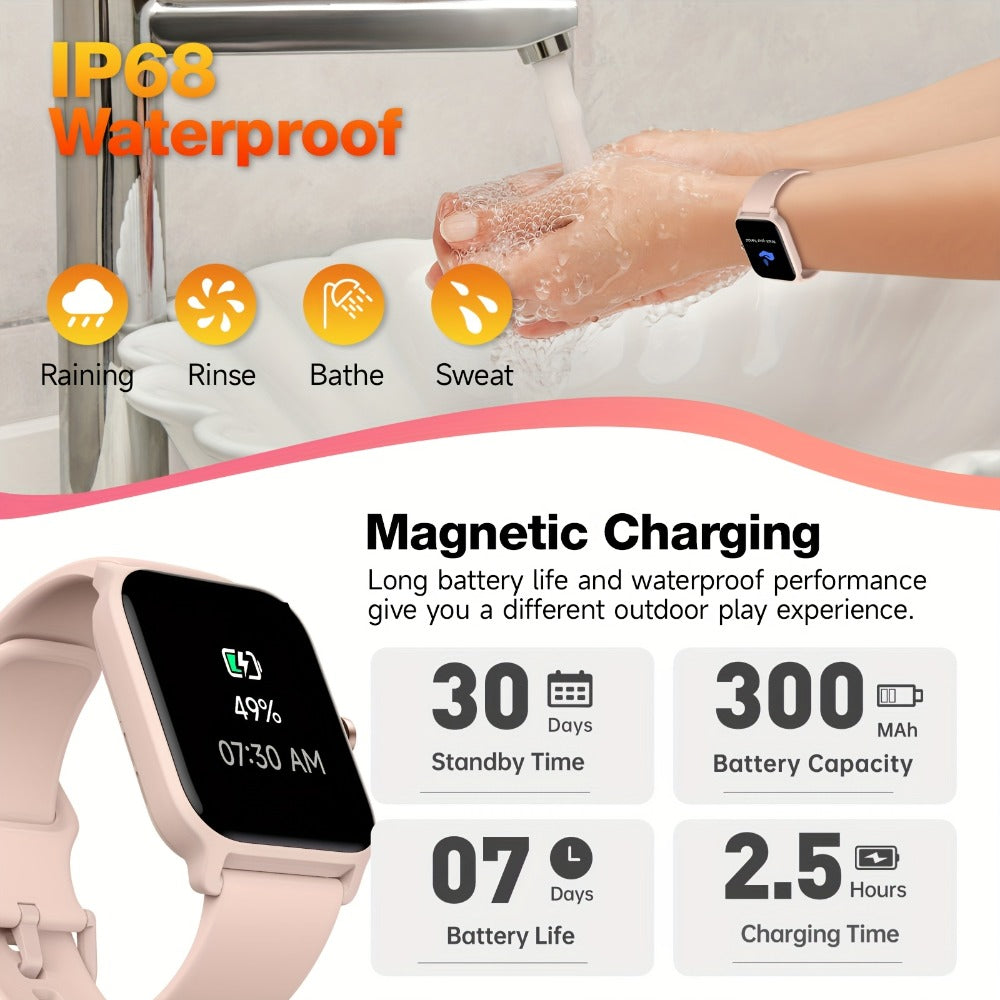 Smartwatch – with Built-in Alexa FAWEIO 1.8" HD Touch Screen, Bluetooth Calling, 100+ Sport Modes, Fitness Tracker Heart Rate Sleep…