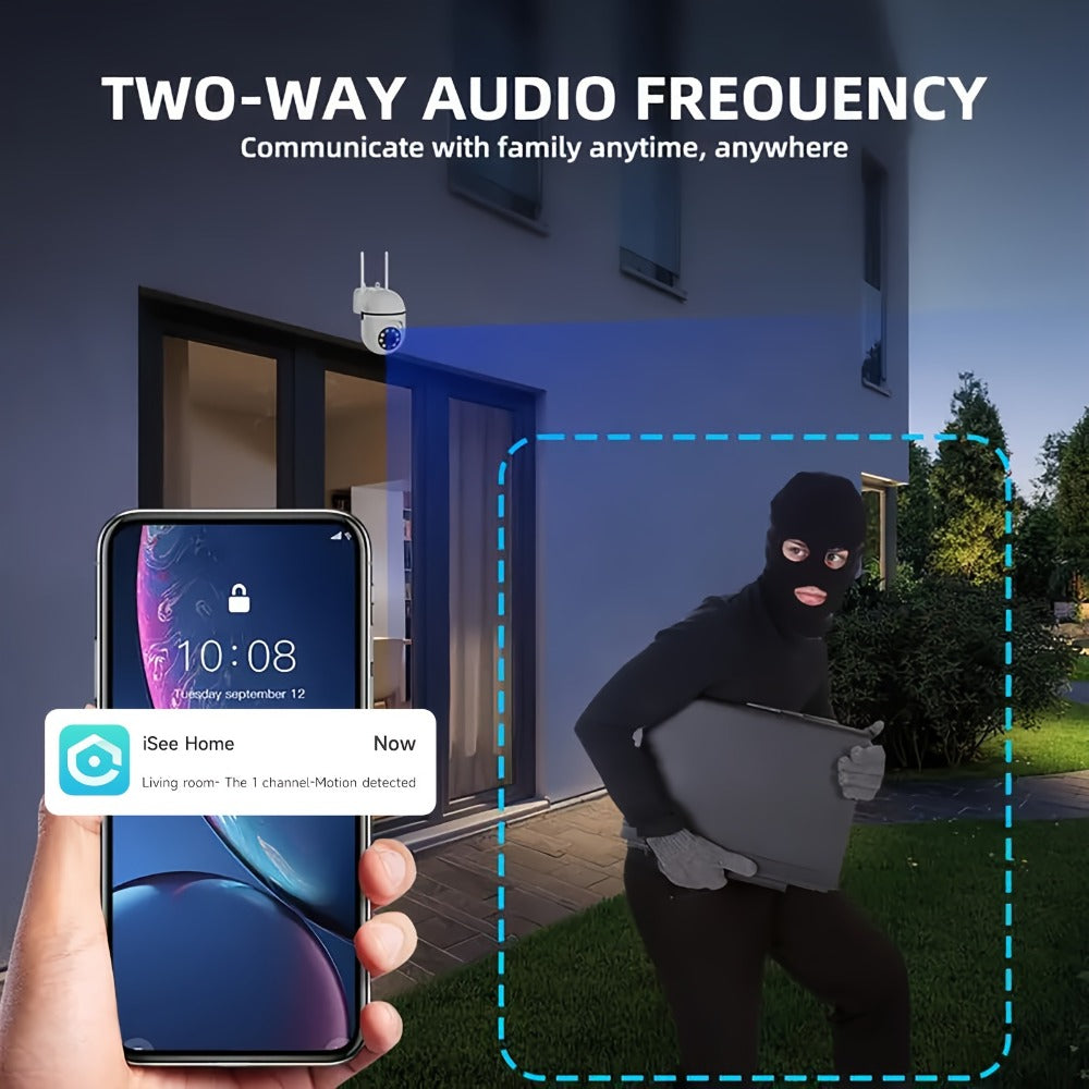 355° Pan Tilt WiFi Security Camera 2 Pack with AI Motion Detection – Full Color Night Vision, Two-Way Audio, Dual Band 2.4GHz & 5GHz, Indoor Wireless Camera Cloud & SD Storage