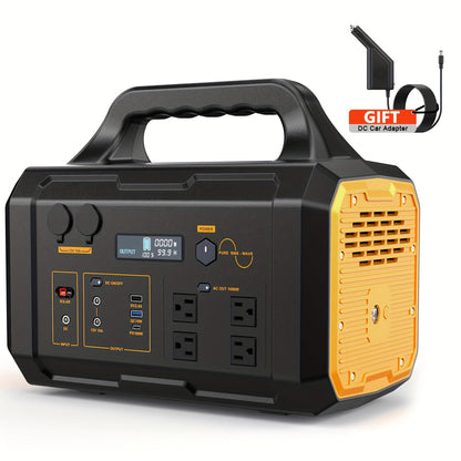 Portable Power Station 299Wh 300W or 1024Wh 1000W with AC, DC, USB Outputs and LED Lighting