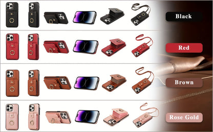 Phone Case RFID-Blocking Wallet with 2–3 Card Holder, Fold-Out Kickstand and Magnetic Charging for Select iPhones