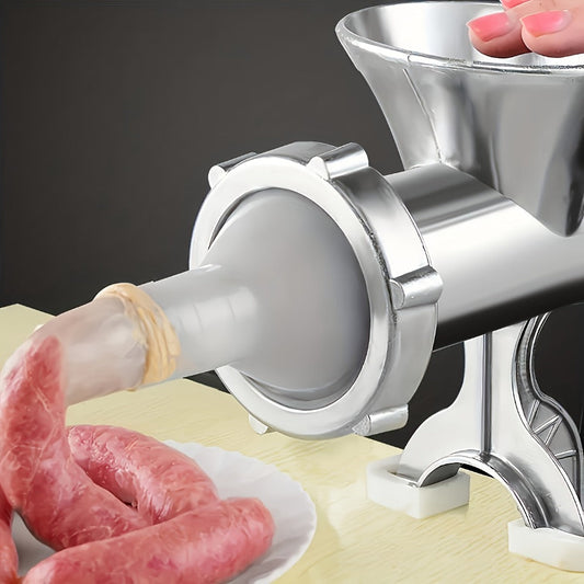 Manual Meat Grinder Hand Crank - Stainless Steel Heavy Duty Mincer & Sausage Maker for Home Kitchen, Hand Operated Food Grinder for Chopping Mixing Cutting, Versatile Kitchen Tool Great Gift Idea