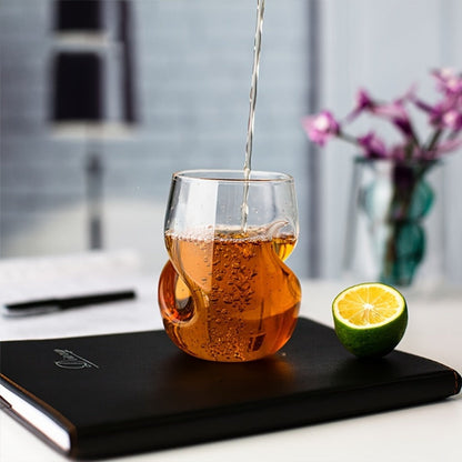Twist Cocktail Glass Drinkware Set, 400ml Curved Cups in 2, 4 or 6-Piece Options for Home Bar and Table Service