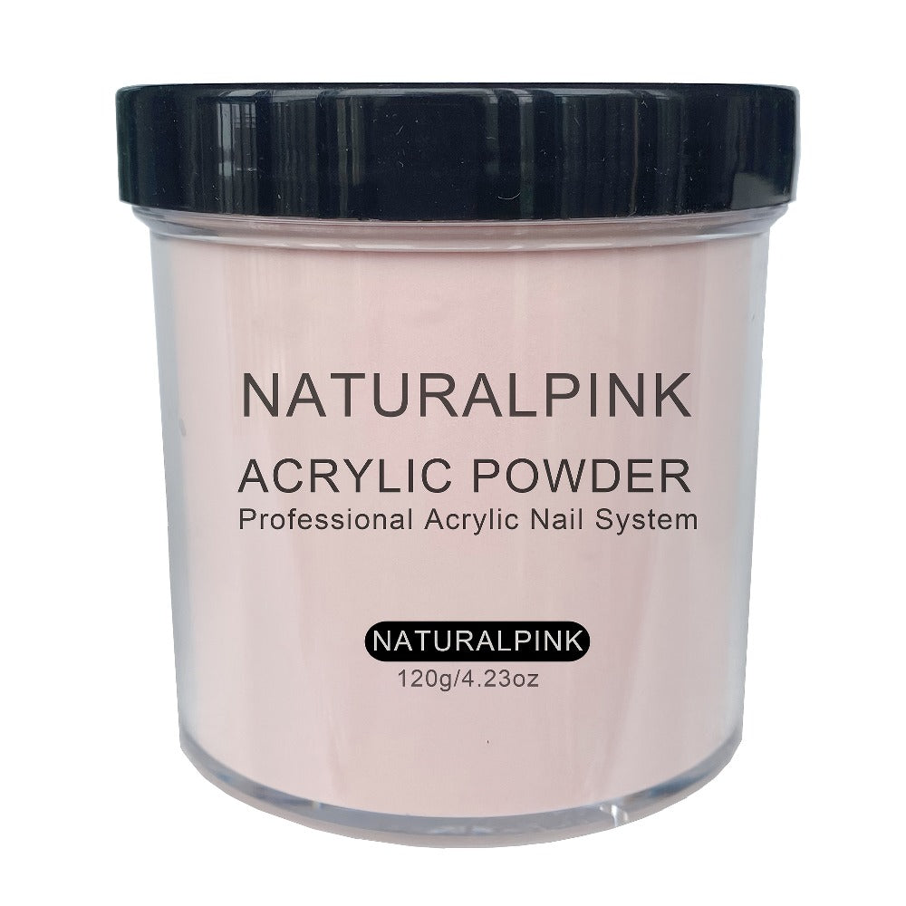 120g Acrylic Nail Powder Jar in Rose, Almond, Peach or Natural Pink for Use with Compatible Acrylic Liquid
