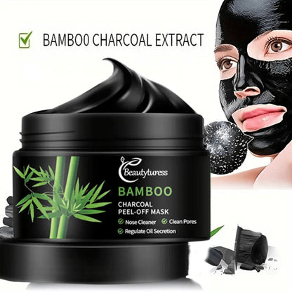Bamboo Charcoal Clay Face Mask Deep Cleansing Pore Minimizing Oil Control Blackhead Remover Hypoallergenic Detox Mask for Men Women Oily Acne Congested All Skin Types