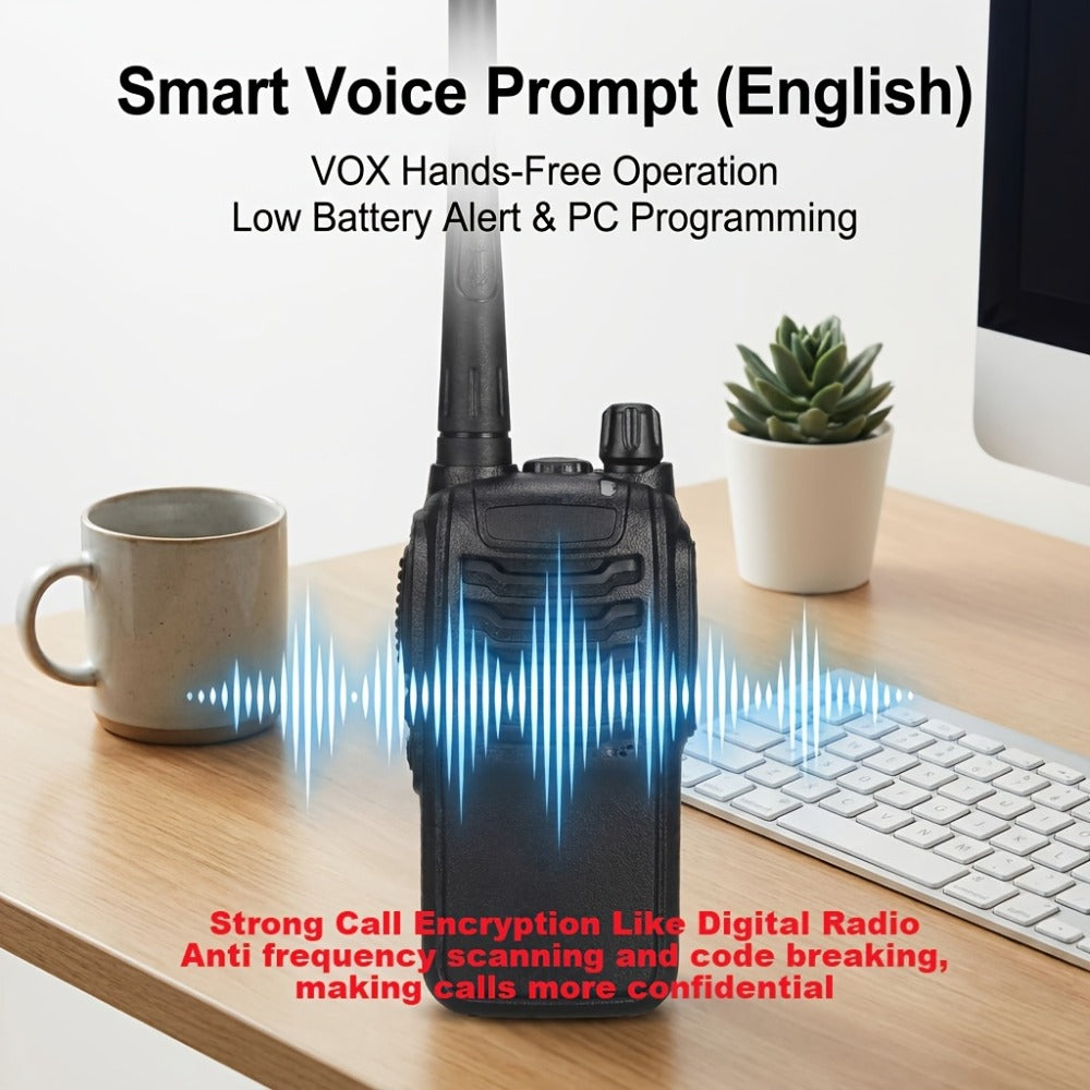 Baofeng UHF Walkie Talkies 16CH 5W – 2/4/6/8/10/12 Pack Two-Way Radios, USB Rechargeable 1500mAh Battery, LCD Display, Hi-Fi Sound, for Outdoor Sports, Hiking, Camping & Emergency Communication