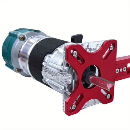 Four-in-One Aluminum Router Circle Cutting Jig in Metric with Base or Inch Configuration without Base