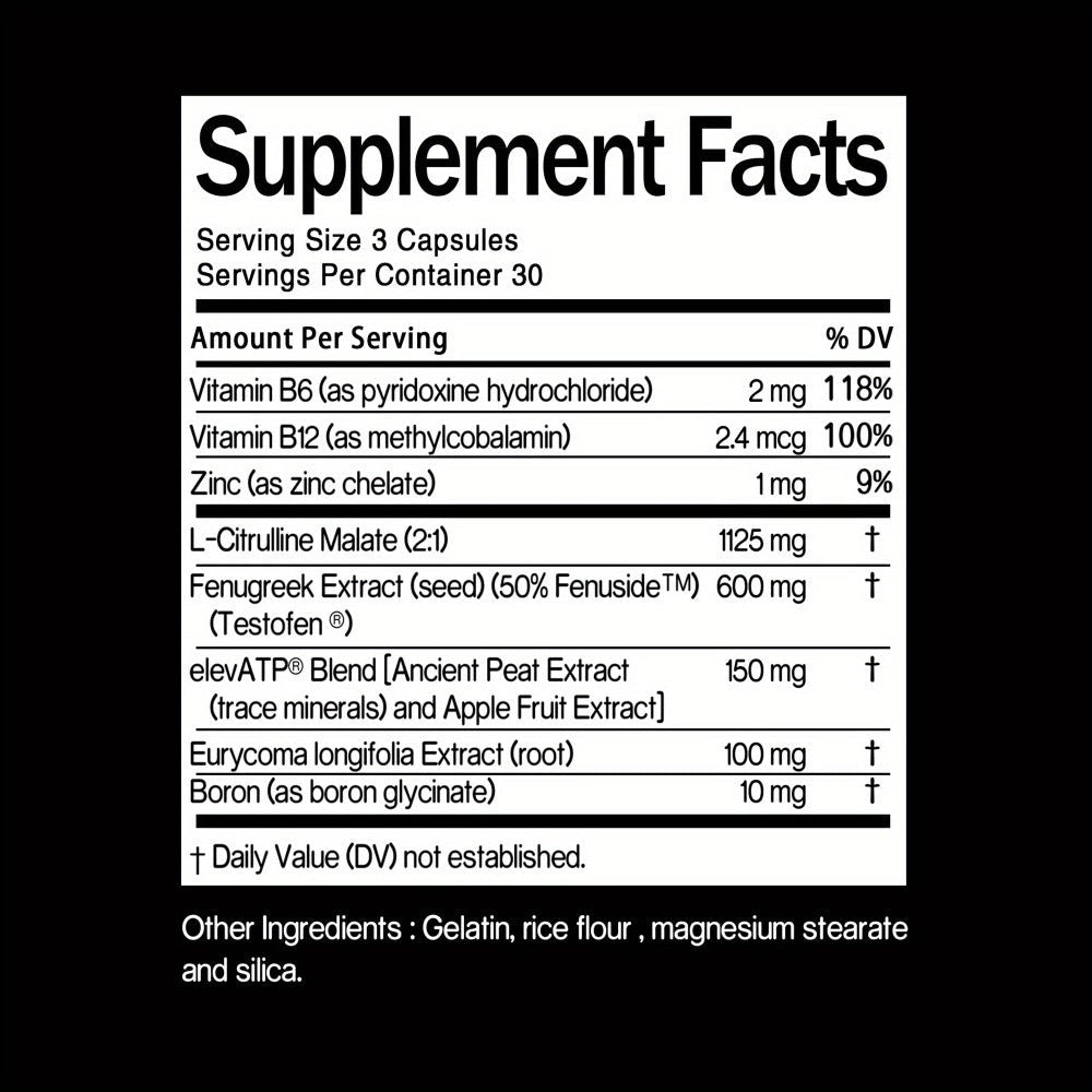 Nugenix Total-T Capsule Supplement, Two-Bottle Package with 30 Labeled Three-Capsule Servings per Bottle