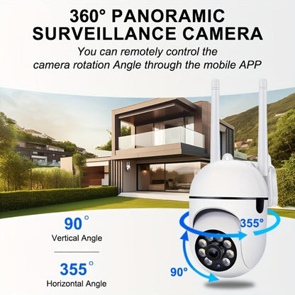 Security Camera 1080P USB-Powered Indoor Model with 360 Panoramic View, Two-Way Audio and SD or Cloud Storage
