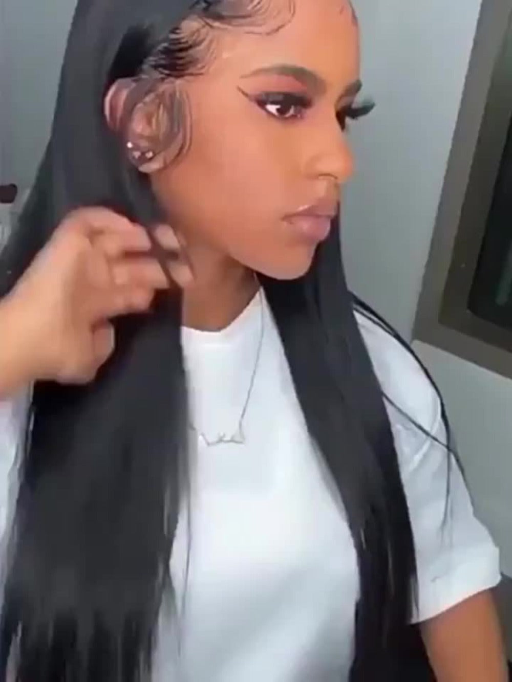 Lace Front Wig Straight Human Hair, 8-38 Inch Natural Color with 13x4 HD Front and 200% Density