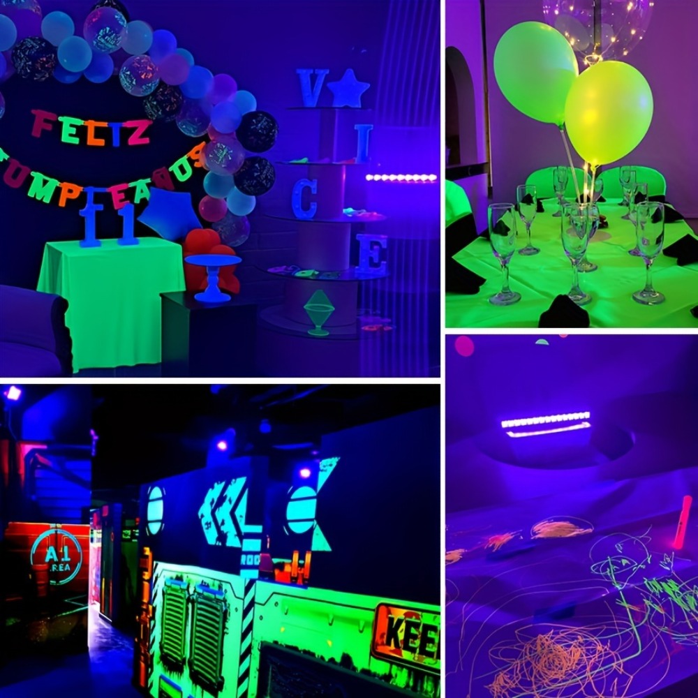 Compact USB UV Black-Light Bar Set with Pictured LED Rows, Inline Controls and 5-, 6-, 7- or 8-Pack Options