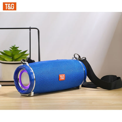 TG192 IPX4 Waterproof Portable Bluetooth Speaker Outdoor 2400mAh Rechargeable Wireless Speaker Color-Changing LED Breathing Light for Camping Picnic Party School Sports Family