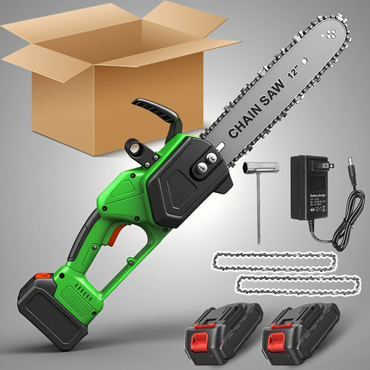 Cordless Chainsaw Brushless Battery | Tree Pruning Wood Cutting Garden