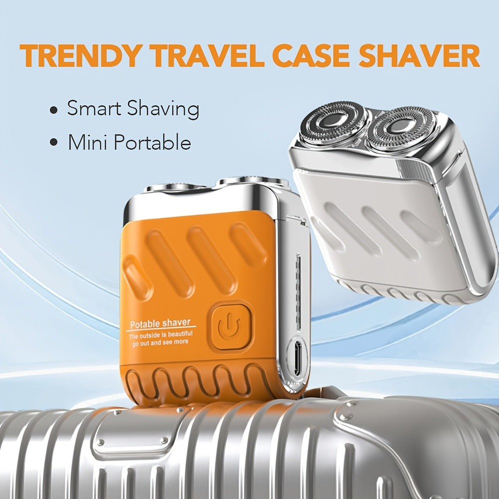 Mini Electric Shaver for Men – USB Rechargeable Double Blade Razor with Digital Display & Travel Case, Compact Portable Shaving Kit Gift for Men, Boyfriend, Father’s Day, Christmas