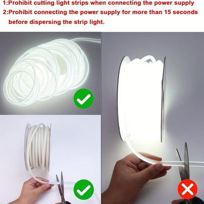 COB LED Strip Lights 10M 33ft 110V Connectable High Brightness Flexible Rope Light for Home, Desk and Accent Lighting