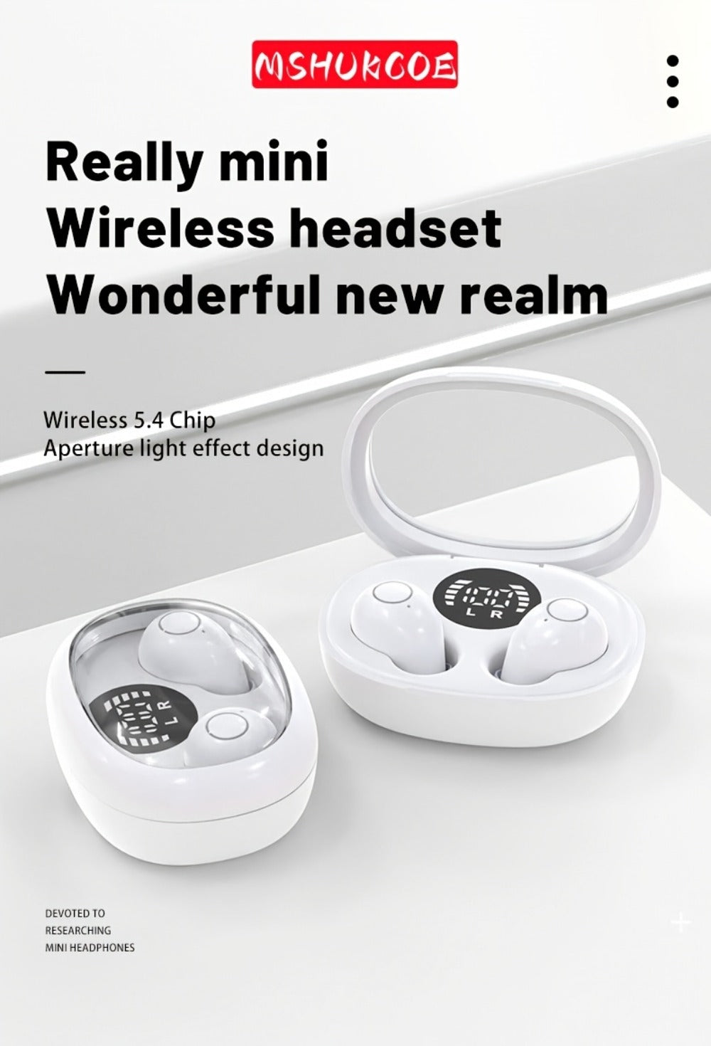 Invisible Sleep Earbuds Bluetooth 5.4 Mini Ultra Compact True Wireless – Noise Cancelling Hi-Fi All Day Wear Touch Control USB-C for Running Sleeping Compatible with All Phones
