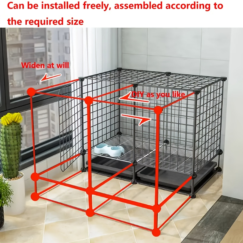 Small Animal Playpen & Pet Cage with Removable Tray | Indoor Outdoor Enclosure for Rabbits, Chickens, Ducks, Birds & Small Pets – Secure Lock, Easy Assembly, 29x15x18"