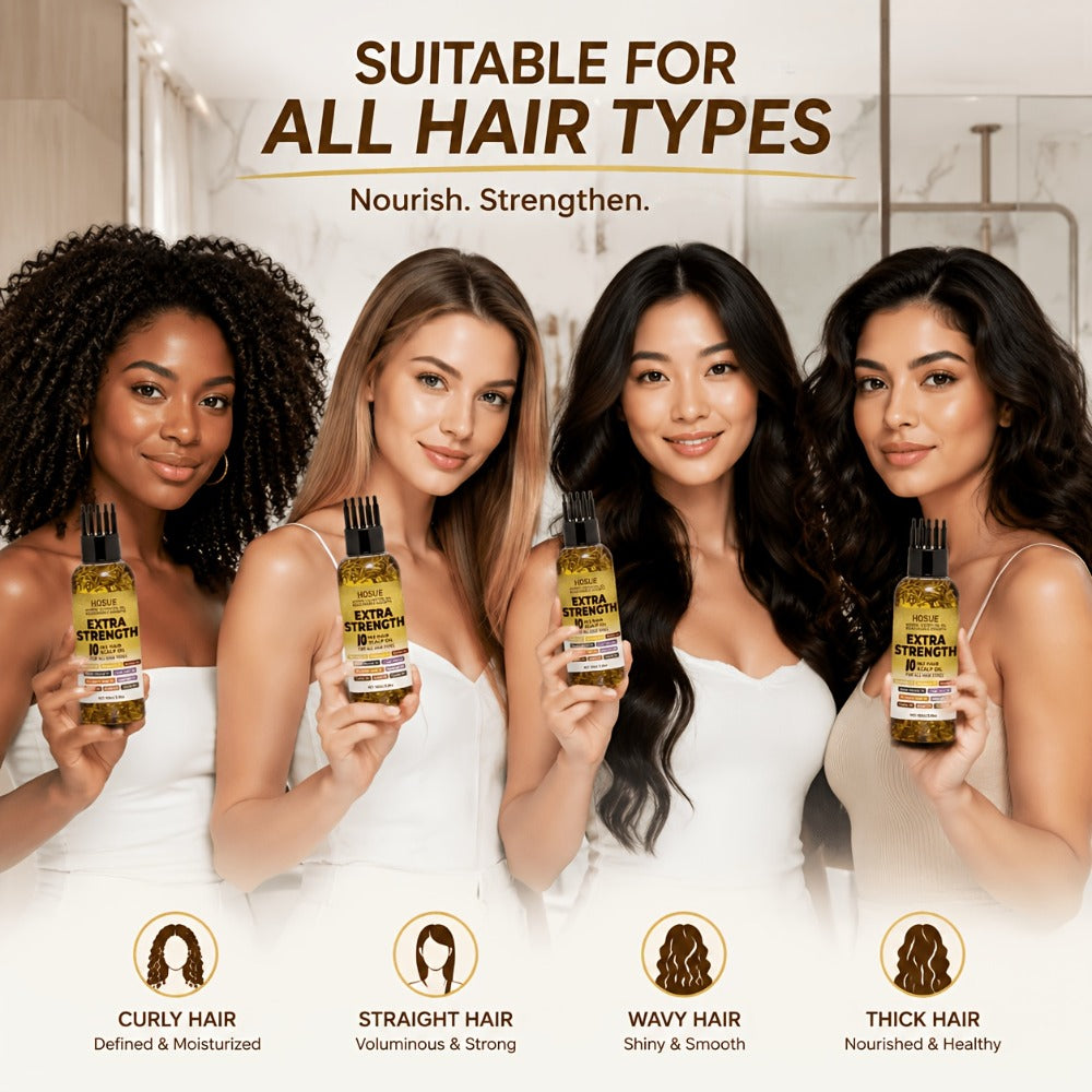 3.38 oz Botanical Hair and Scalp Oil in Six Checkout Options with Source-Labeled Plant Oils