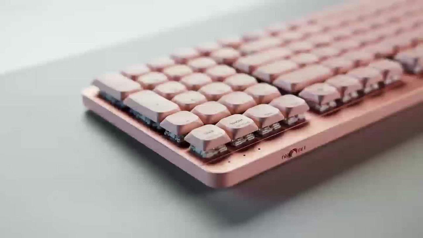 FA98 Low-Profile 98-Key Wireless Keyboard and Mouse Set with Purple, Silver or Pink Color Options