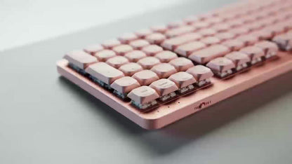 FA98 Low-Profile 98-Key Wireless Keyboard and Mouse Set with Purple, Silver or Pink Color Options