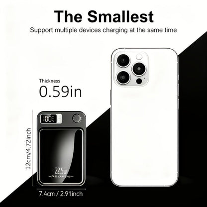 10000mAh Slim Magnetic Power Bank with 22.5W Marking, USB-C Connection and Two Color Options