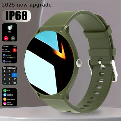 IP68 Waterproof Swimming Smartwatch Bluetooth Calling HD Display Music Control Sleep Health Monitor Long Battery Multi-Sport Modes iOS Android Compatible – Jet Black Blush Pink Silver Round