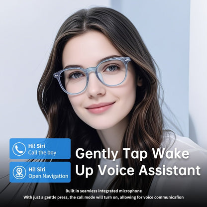 Bluetooth Smart Glasses with Photochromic Auto Dimming Lenses & Anti Blue Light – Wireless Built-in Speaker | Music & Hands-Free Calls | Magnetic Charging | Black White Gold Blue | Wearable Tech Gift