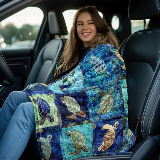 1pc Underwater Turtle Splicing Pattern Blanket-Lightweight Home Furnishings Bedding Throw for Sofa Bed Travel Camping Livingroom Office Couch Chair And Bed-Digital Printing Blanket with Soft And Warm Flannel, 2D Flat