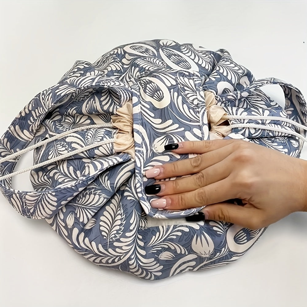 Makeup Bag – Drawstring Makeup Bag Wide Opening Flat Lay Oxford Fabric Machine Washable 12 Colors Travel Cosmetic Organizer Bag for…