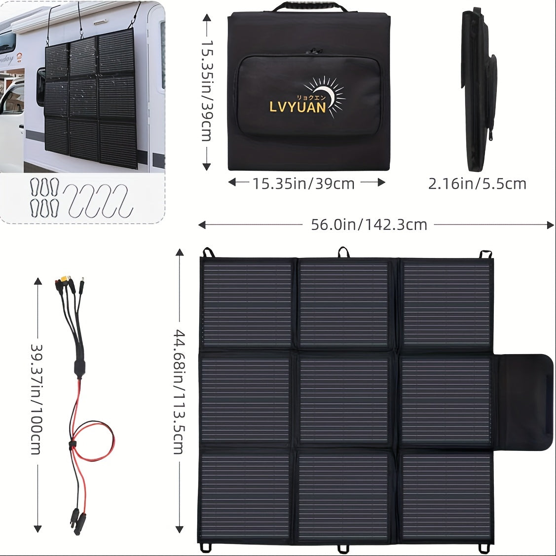 Foldable Solar Panel 120W 200W 300W 400W 22.5% High Efficiency Monocrystalline Portable Outdoor Solar Charger for Camping Boating RV Off-Grid Power Station Hiking Travel