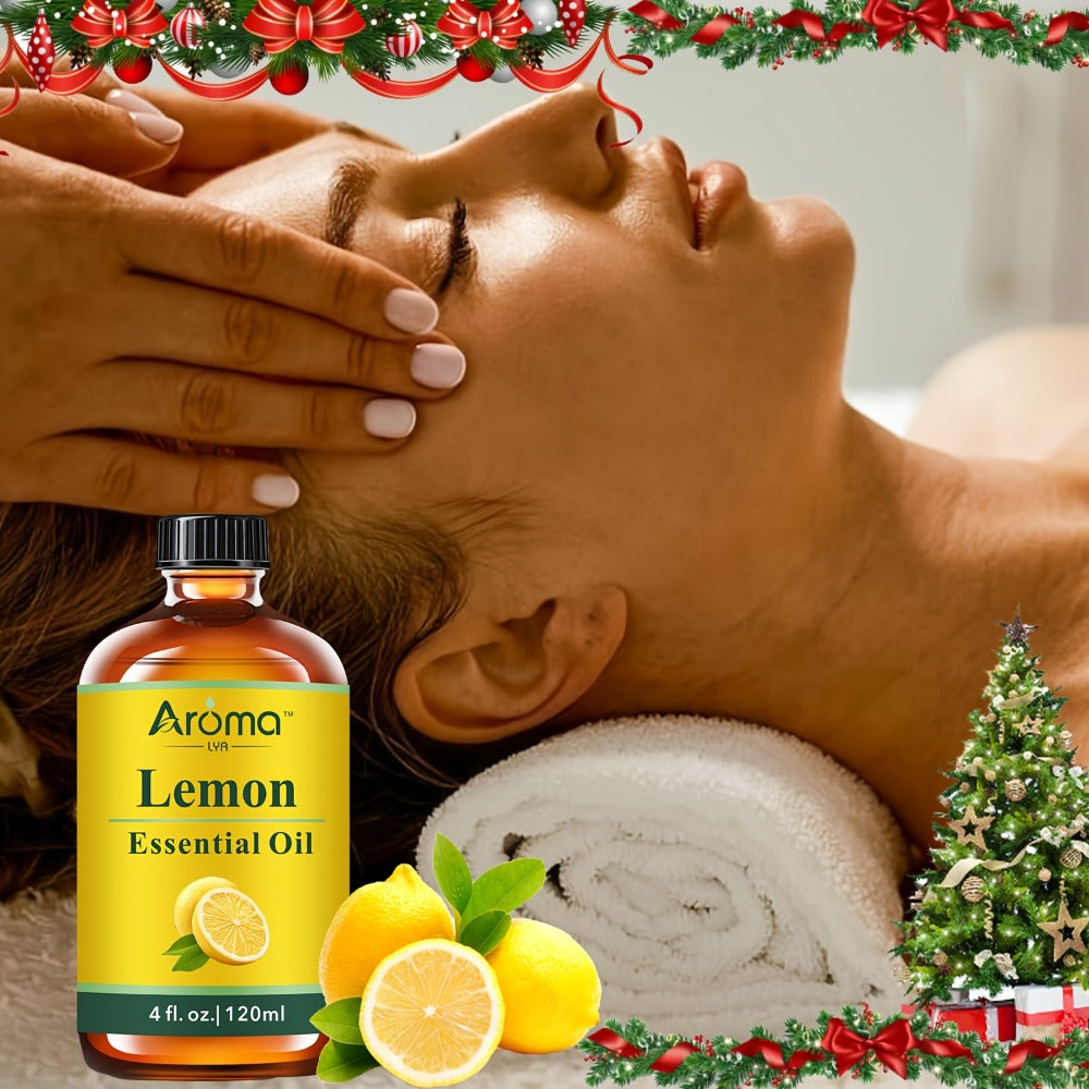 Pure Natural Essential Oils 4oz Large Bottle Peppermint Frankincense Lemon Rum Cologne for Diffuser Hair Skin Massage Soap Candle Making Aromatherapy