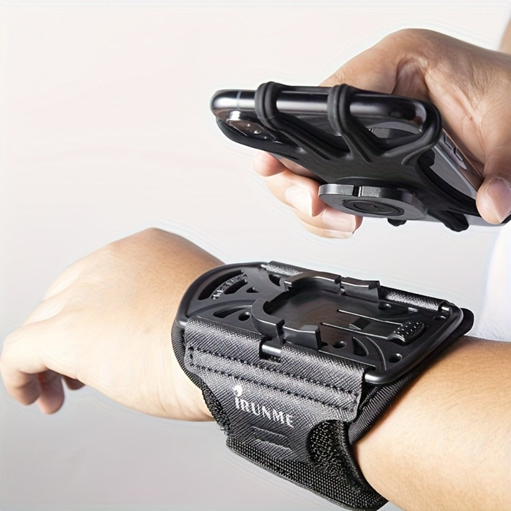Rotating Phone Armband and Wrist Holder for 4.5- to 7-Inch Smartphones with Adjustable Elastic Strap