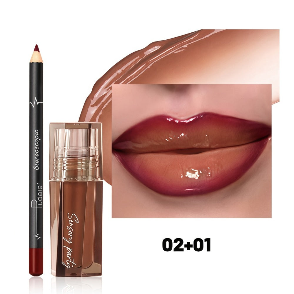 Lip Gloss and Liner Duo with Exact Color #11 Gloss and Color #01 Pencil Checkout Combination