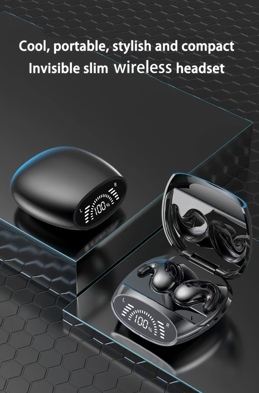 Bluetooth 5.3 Ultra-Thin Sleep Earbuds Invisible, Side Sleeping Special Small Ear Canal Mini Wireless Earphones, Comfortable In-Ear Invisible Design for Samsung Android iPhone Nighttime Relaxation Work