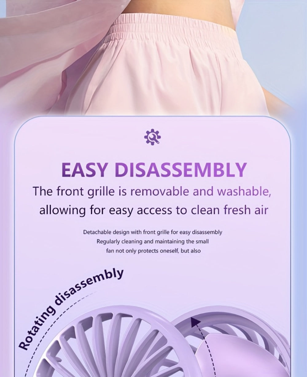 Mini Handheld Fan Set with Pivoting Heads, Three Speeds, USB-C Charging and 3- or 6-Piece Color Packs