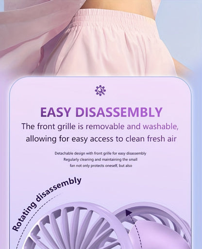 Mini Handheld Fan Set with Pivoting Heads, Three Speeds, USB-C Charging and 3- or 6-Piece Color Packs
